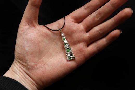 CHEZ BOQUE 覆盖系列原创手工925银肌理珐琅吊坠《摩登时代》 商品图5