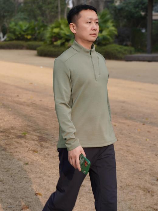 2月9日-2月24日停运！【首发2件减20，1件减5元】薄绒男款卫衣 衣服不厚！可做打底 可单穿 秋冬男士款科耐丽半拉链立领保暖长袖衫 户外打底衫 商品图4