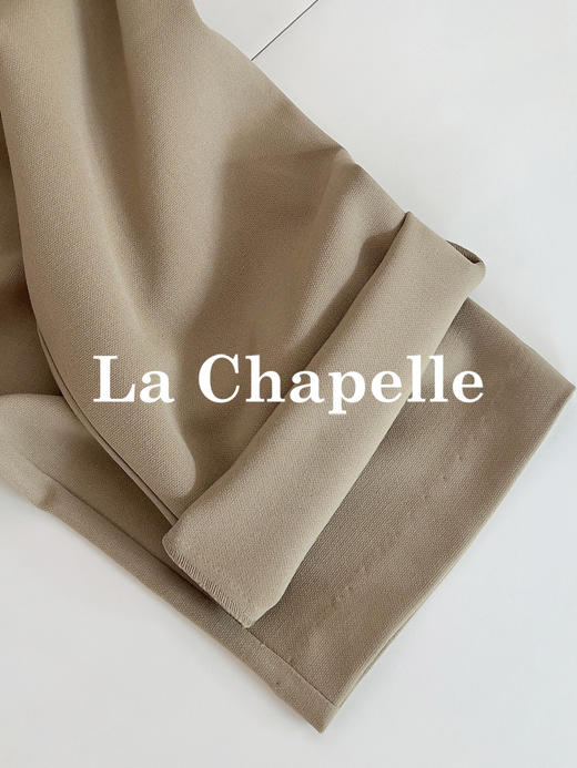 拉夏贝尔/La Chapelle高克重高质感~简约时尚百搭遮胯显瘦直筒休闲裤 商品图8