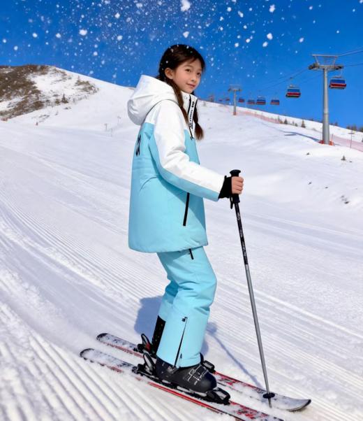 33000ft童装滑雪服女款冬季户外防风保暖抗寒加厚拼色外套 商品图4