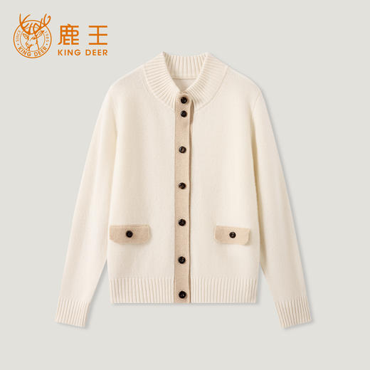 经典加厚羊绒开衫冬新款女式长袖羊绒衫L805884鹿王
 商品图3