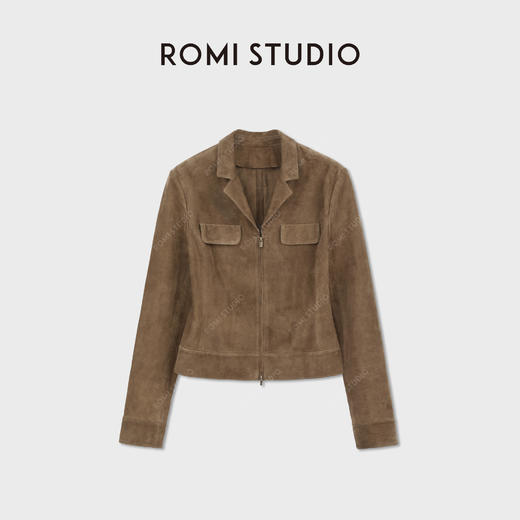 ROMI STUDIO“美式西部”进口羊反绒皮革翻领夹克式皮衣RWCASE5229 商品图0