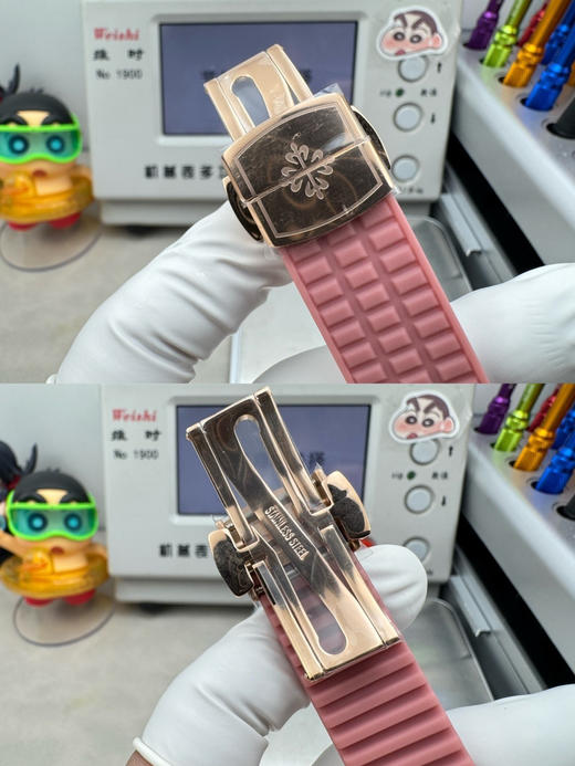 PPF factory工厂百达翡丽AQUANAUT系列机械女手雷，35.6mm毫米的表径，进口全钢（金色为电镀18k加厚的真金）采用原装进口9015机芯开发和改装的324定制版满血版一体机芯❕❕❕ 商品图8