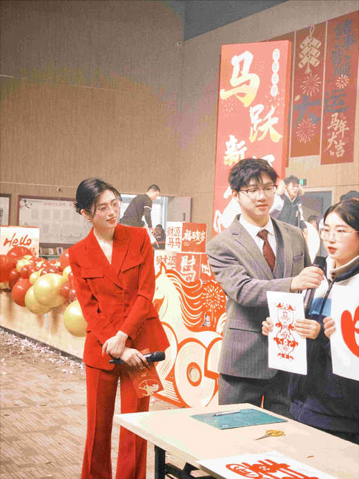 法小曼*子珍年会大红色设计感西装套装主持人演讲穿搭FYC517 商品图5