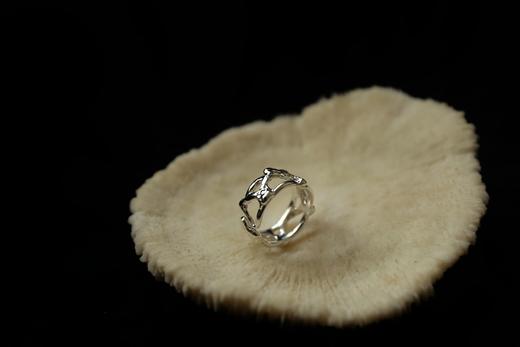 CHEZ BOQUE 无言的现代性系列原创手工925银抽象造型戒指《双层桥》 商品图7