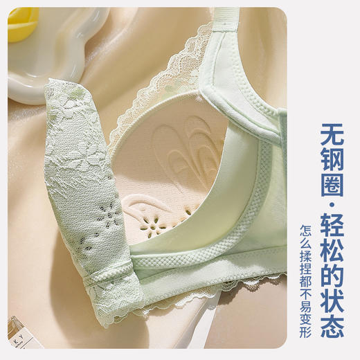 【限时秒杀39元1件】聚拢蕾丝花朵洞洞杯调整文胸-夏葵 商品图5