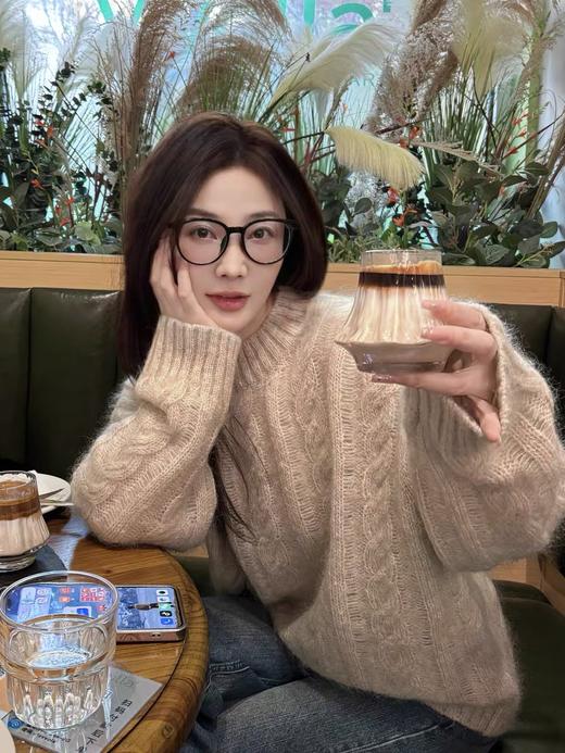 cos冬季女士复古麻花羊毛马海毛套头毛衣 ye 340104 商品图5