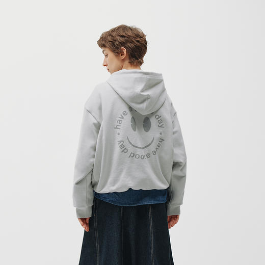 商场同款|森马emoji™ 联名系列卫衣女春oversize2026新款短上衣 商品图1