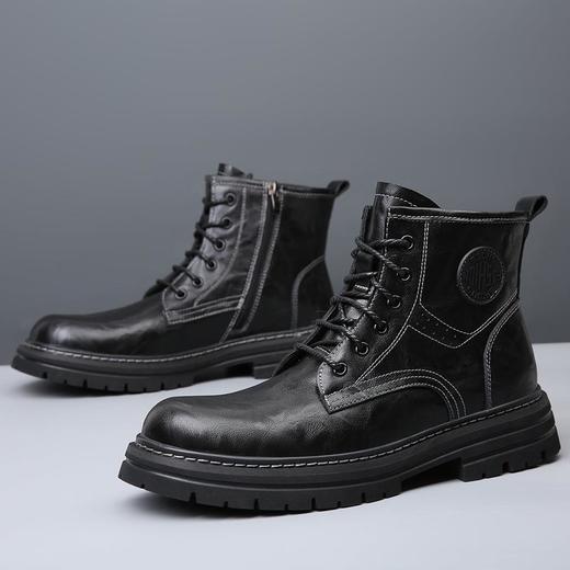 2025秋冬季新款马丁靴男真皮潮流英伦工装靴加绒保暖复古沙漠靴子 商品图1