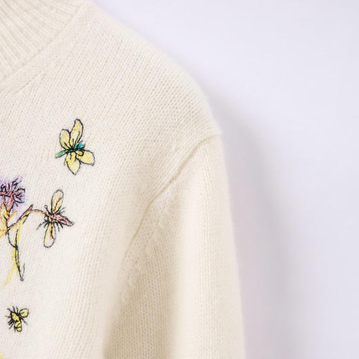 KINGDEER/KD秋冬新款女式长袖羊绒衫L805811轻运动/花朵/休闲款鹿王 商品图8