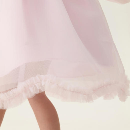 马克珍妮甜美优雅女童花边网纱连衣裙2026年春装新款560137 商品图2