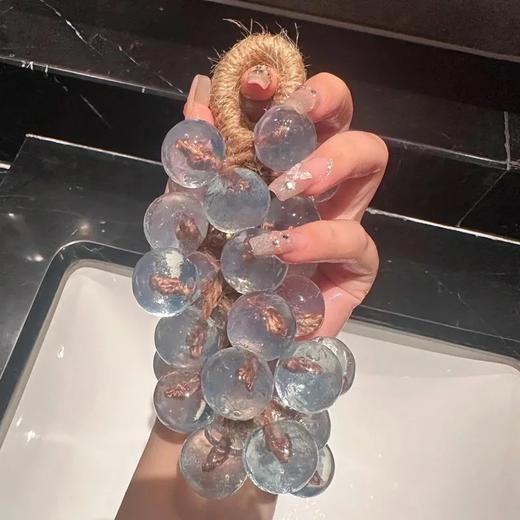[新款 水晶葡萄手工香皂】整串手工香皂 洗澡洗手持久留香 仿真水果形状肥皂 商品图4