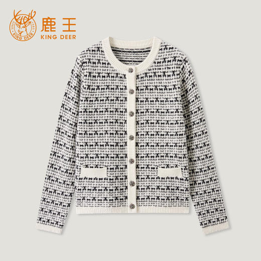 KINGDEER/KD秋冬新款女式长袖羊绒衫L805823复古奶奶风鹿王 商品图7