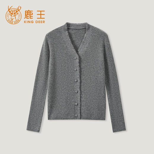 King Deer/鹿王秋冬新款女式v领慵懒休闲羊绒衫L805567【HZ】 商品图1