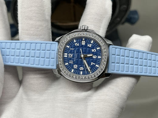 PPF factory工厂百达翡丽AQUANAUT系列机械女手雷，35.6mm毫米的表径，进口全钢（金色为电镀18k加厚的真金）采用原装进口9015机芯开发和改装的324定制版满血版一体机芯❕❕❕ 商品图6