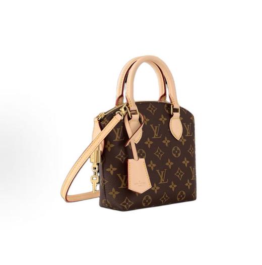 LOUIS VUITTON Lockit BB 字母徽标拉链开合 帆布 单肩斜挎手提包 女款 棕色 商品图1