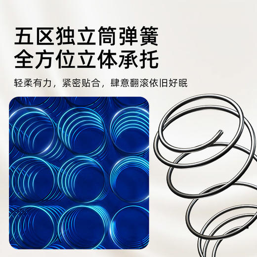 慕思净芯黑金升级款乳胶床垫慕斯五区独袋弹簧床垫1.8*2米软硬适中 商品图6