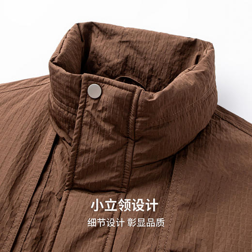 【鸭绒】圣得西冬季青年男款羽绒服立领休闲风保暖锁温中长款外套 商品图5