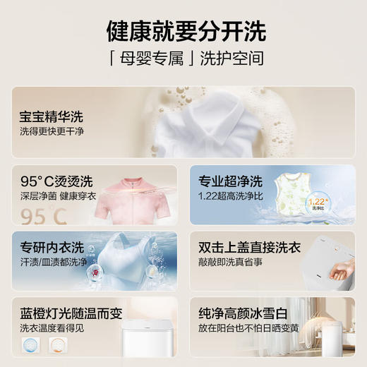 海尔（Haier）波轮洗衣机全自动 3KG迷你婴儿洗衣机 小型内衣裤洗 除菌除螨 换新补贴XQB30-ER57N 商品图2