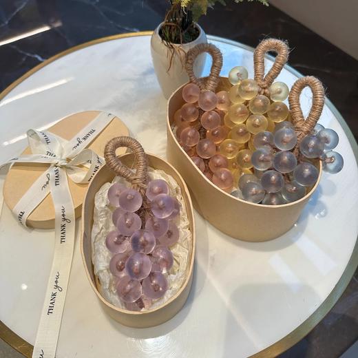 [新款 水晶葡萄手工香皂】整串手工香皂 洗澡洗手持久留香 仿真水果形状肥皂 商品图7