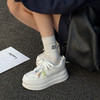 经典鲨2026年春专柜新品牛皮革透气厚底显高休闲鞋小白鞋女KW160-617051 商品缩略图4