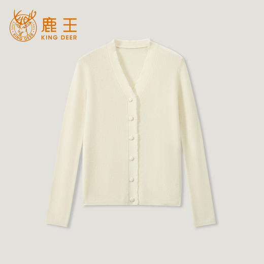 King Deer/鹿王秋冬新款女式v领慵懒休闲羊绒衫L805567【HZ】 商品图2