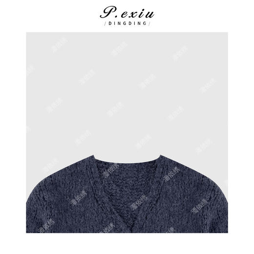 04-2潘依绣丁丁宠粉韩系氛围感V领长袖毛织针织Q13697 商品图2