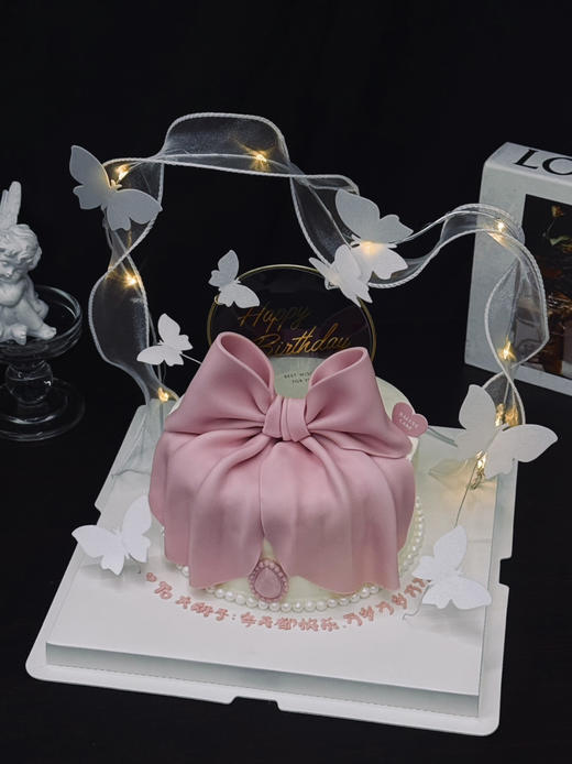 粉色蝴蝶结丝带亮灯仙女生款 商品图0