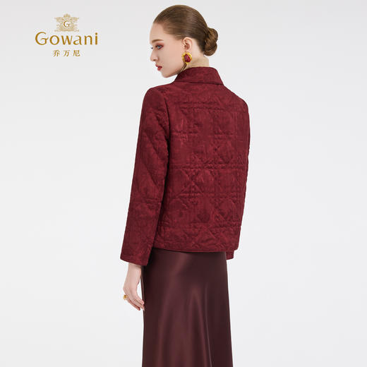 【两色可选】乔万尼提花绗缝宽松利落休闲棉服外套ED4K758 商品图4