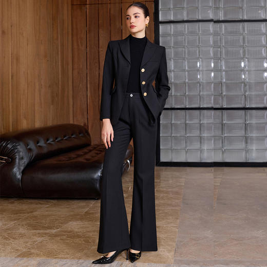 IWY/商务风黑色西装套装女春秋总裁面试正装职业装商务工作服CP2700 商品图1
