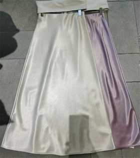 【门店同款】ENJOY冬季流光缎面加厚长半裙 169451780