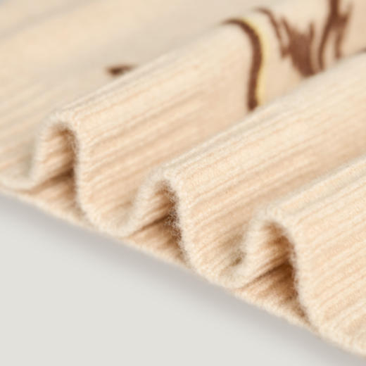 KINGDEER/KD时尚秋冬宽松毛衣复古针织羊绒衫L805970轻运动/花朵/休闲款鹿王 红色 商品图7