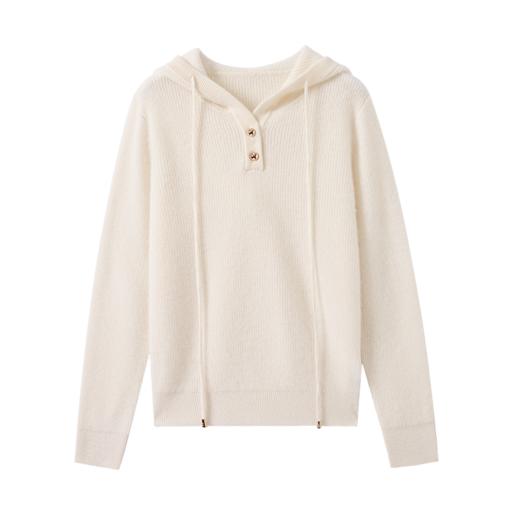 King Deer/鹿王百搭时尚长袖宽松圆领帽衫羊绒衫L805943【HZ】 商品图4