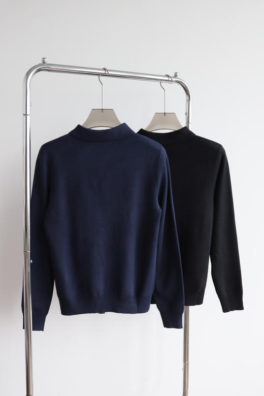 H.B 男士秋冬高克重 商务休闲翻领polo毛衣 MY151 商品图4