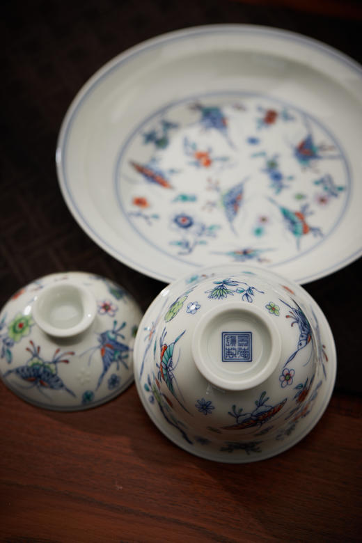 【景德镇陶瓷茶具】釉下斗彩--蝶恋花茶具  10件套  送礼自用都合适 商品图2