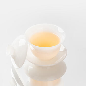 苏氏陶瓷冰种玉瓷功夫茶具厚润如玉三才盖碗礼盒套组高档节日礼物 商品图0