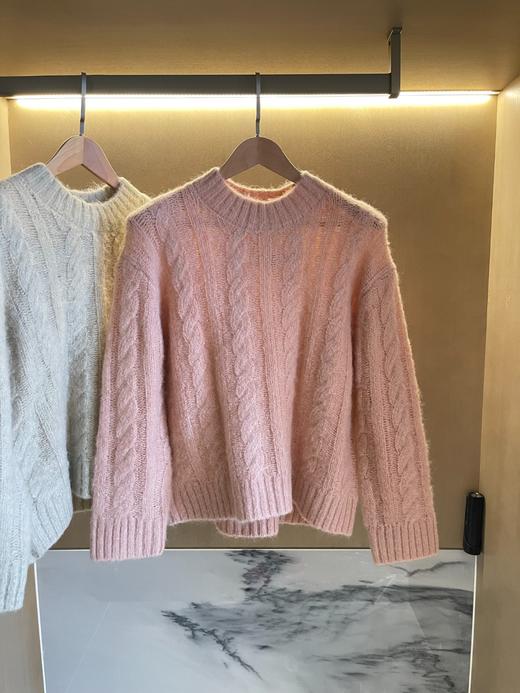 cos冬季女士复古麻花羊毛马海毛套头毛衣 ye 340104 商品图13