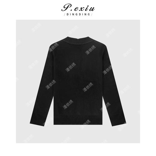 04-2潘依绣丁丁宠粉极简主义慵懒感假两件针织上衣 Q5687 商品图1