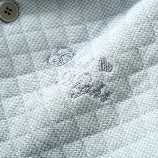 秋冬季三层加厚空气棉男款刺绣睡衣简约长袖可外穿夹棉保暖家居服 商品图1