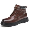 马丁靴男士潮款冬季外穿头层牛皮工装靴男式防滑厚底加绒保暖男鞋 商品缩略图4