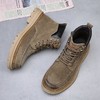 冬季户外机车马丁靴子男真皮厚底加绒保暖工装靴男士拉链经典短靴 商品缩略图1