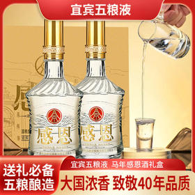 【马到礼成】宜宾五粮液 马年感恩酒礼盒 五粮酿造 大国浓香 致敬40年品质 收藏级礼盒 高端商务送礼必备