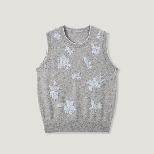 【咕咕同款】KINGDEER/KD刺绣圆领马夹宽松型L805604温婉奶油款鹿王 商品图12