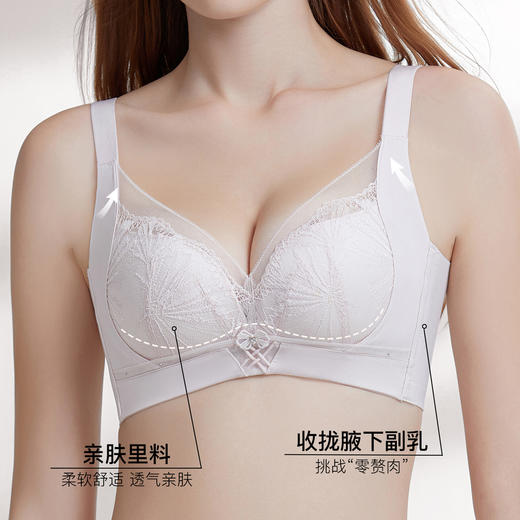 【7.5折限时特惠】【主推款】【A杯/B杯单件】【秀黛】烟花恋无钢圈中厚杯文胸/烟花恋记忆钢圈中薄杯文胸四排扣W5110032A/W5110033B【门店同款】 商品图2