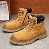 欧洲站复古机车马丁靴男真皮厚底工装靴男士加绒保暖防滑短靴子男 商品缩略图2