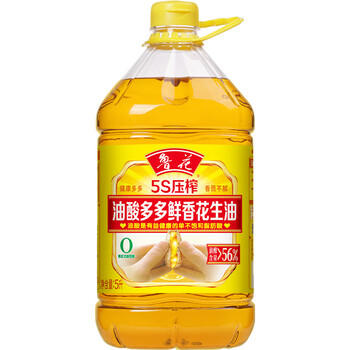 鲁花【保真花生油】油酸多多5S压榨一级花生油5L 油酸含量大于56%  /粮油调味 /食用油 /花生油 商品图5