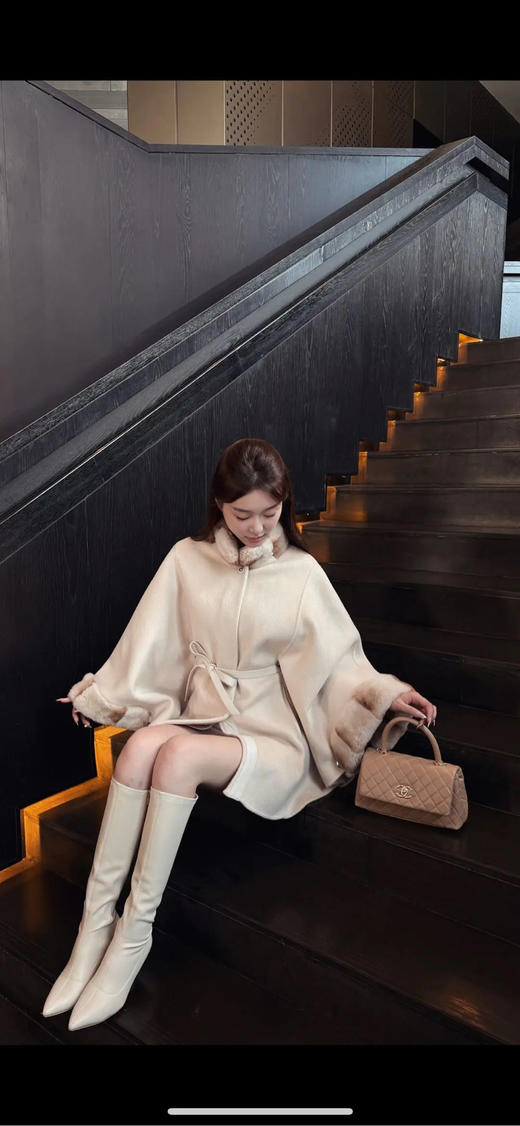 Chanel cocohandle 荔枝纹牛皮 奶茶色 小号 斜挎包 商品图2