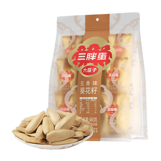 【仅剩10份】三胖蛋五香味葵花籽袋装480g-（效期至26年7月23日） 商品图0
