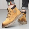 马丁靴拉链款男冬季加绒户外厚底工装靴男士真皮英伦风保暖靴子男 商品缩略图2