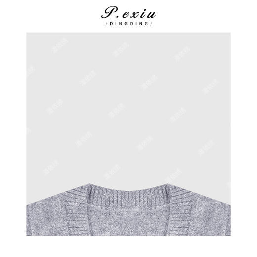 04-2潘依绣丁丁宠粉韩系深V撞色无袖针织马甲Q1761 商品图2